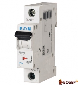 АВТ. вимикач PL4-C6/1. 1P 6A 4,5кА х-ка С, Eaton (Moeller) (шт)УКТ ЗЕД 8536 20 10 00