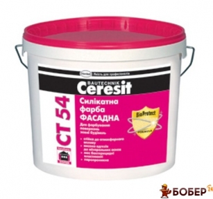 СТ 54/10 база Фарба силікатна Фасадна прозора (пал.44шт)  {3209}