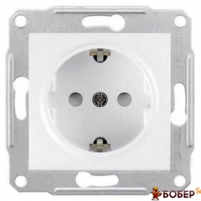 Розетка з з/к з захисними шторками 16А,250В Schneider Sedna (білий) УКТ ЗЕД 8536 69 90 90