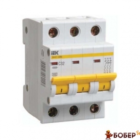 Автоматичний вимикач IEK BA47-29 3П 32А 4,5кА х-ка С УКТ ЗЕД 8536 20 10 00