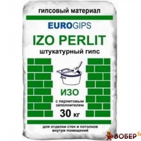 Гіпс EURO-GIPS Ізо, 30 кг (пал.45шт) УКТ ЗЕД:3214900090