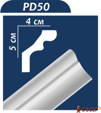 Плінтус стельовий  Premium decor PD50(D) 2 м (50*40), (55 шт)  {3916}