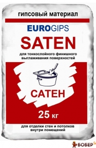 Гіпс EURO-GIPS Сатен, 25 кг (54шт) УКТ ЗЕД:3214900090