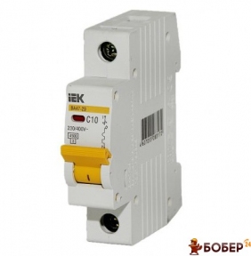 Автоматичний вимикач IEK BA47-29 1П 10А 4,5кА х-ка С УКТ ЗЕД 8536 20 10 00