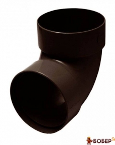Відвод двохмуфтовий 87* d-75 мм коричневий RainWay 90 {3917}