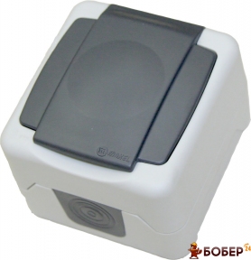Розетка Makel В/М ІР44 з/з з кришкою сіра УКТ ЗЕД 8536 50 80 00