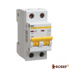 Автоматичний вимикач IEK BA47-29 2П 32А 4,5кА х-ка С УКТ ЗЕД 8536 20 10 00