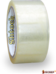 СКОТЧ Стрічка поліпропіленова з липким шаром Shtock , 45мм*100м, 38 мкм, (72 шт), прозорий {3919}