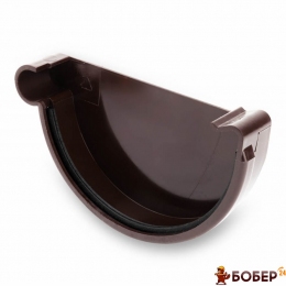 Заглушка ринви права коричнева RainWay 130 {3925}