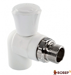 Кран радіаторний кутовий PP-R, 25мм*3/4 (5шт/уп) УКТ ЗЕД 8481 80 39 00