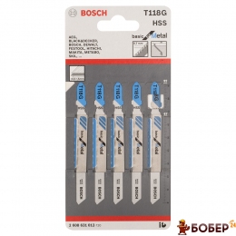 Пилка лобз. BOSCH Т118G 5шт УКТ ЗЕД 8202 99 80 00