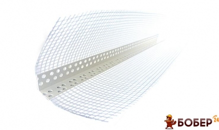 Пластиковий Кутник перфор. з сіткою 10*10, 3 м  {3925 90 80 00}