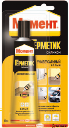 Герметик Момент Силікон унів.(прозор.), 280мл (12 шт) УКТ ЗЕД:3214101090
