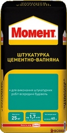 Мом ШЦИ 25 Момент Штукатурка цементно-вапняна, 25 кг (54шт)  {3214}