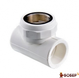 Трійник поліпропіленовий PP-R, D=25*3/4 ВН*25мм, сірий 016040306 УКТ ЗЕД 3917 40 00 90