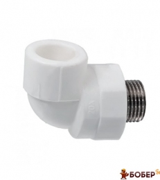 Кут PP-R, D=20мм*1/2, ЗВ, сіра (20шт/уп) (3917 40 00 90)