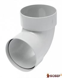 Відвод двохмуфтовий 87* d-100 мм сірий RainWay 130 {3917}