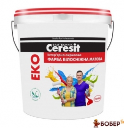 Ceresit Eko Фарба акрилова Білосніжна, 7 кг  {3209}