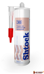 Герметик Shtock Силікон саніт.(прозор.), 280мл (12шт) №30 УКТ ЗЕД: 3214101090
