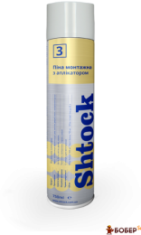 Піна монтажна Shtock, 750 мл (12шт)(пал.672шт) №3 УКТ ЗЕД: 3214101090
