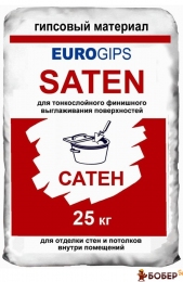 Гіпс EURO-GIPS Сатен, 25 кг (54шт) УКТ ЗЕД:3214900090