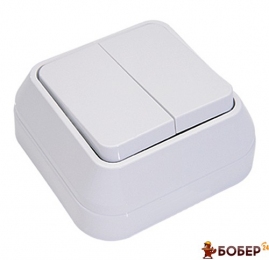 Вимикач Makel В/М 2кл. білий УКТ ЗЕД 8536 50 80 00