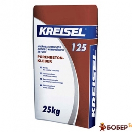125 Kreisel Суміш для кладки блоків з коміркового бетону, 25 кг (пал.42шт)  {3214}