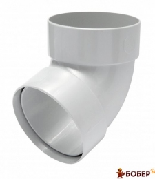 Відвод двохмуфтовий 67* d-75 мм білий RainWay 90 {3917}