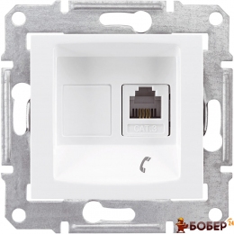 Розетка телефонна RJ11 Schneider Sedna (білий)