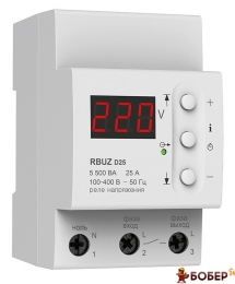 реле напруги Зубр 40А, (max 50A) 8800 ВА, (8536 30 30 90)